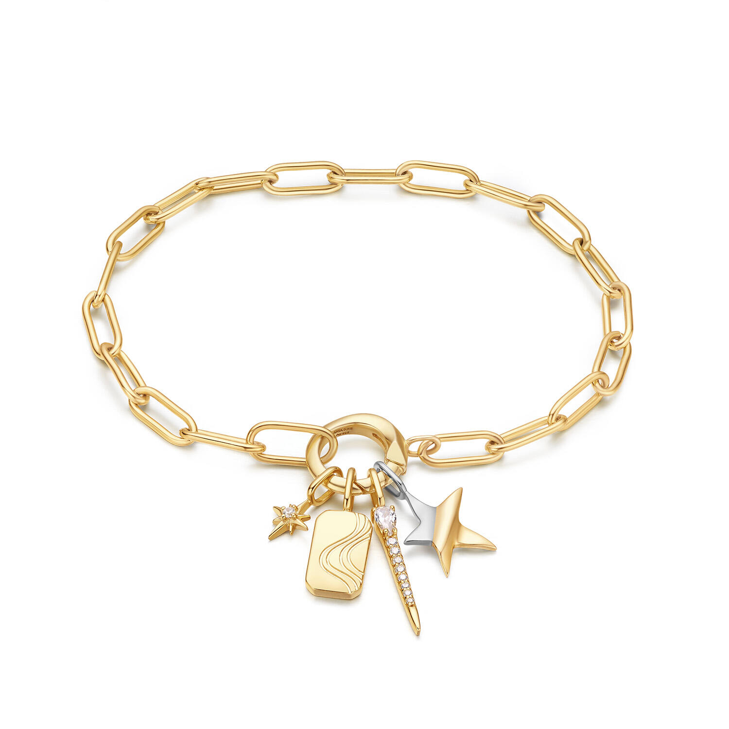  Pop Charms - Hangers - Zilver / 14kt GP - Zirkonia